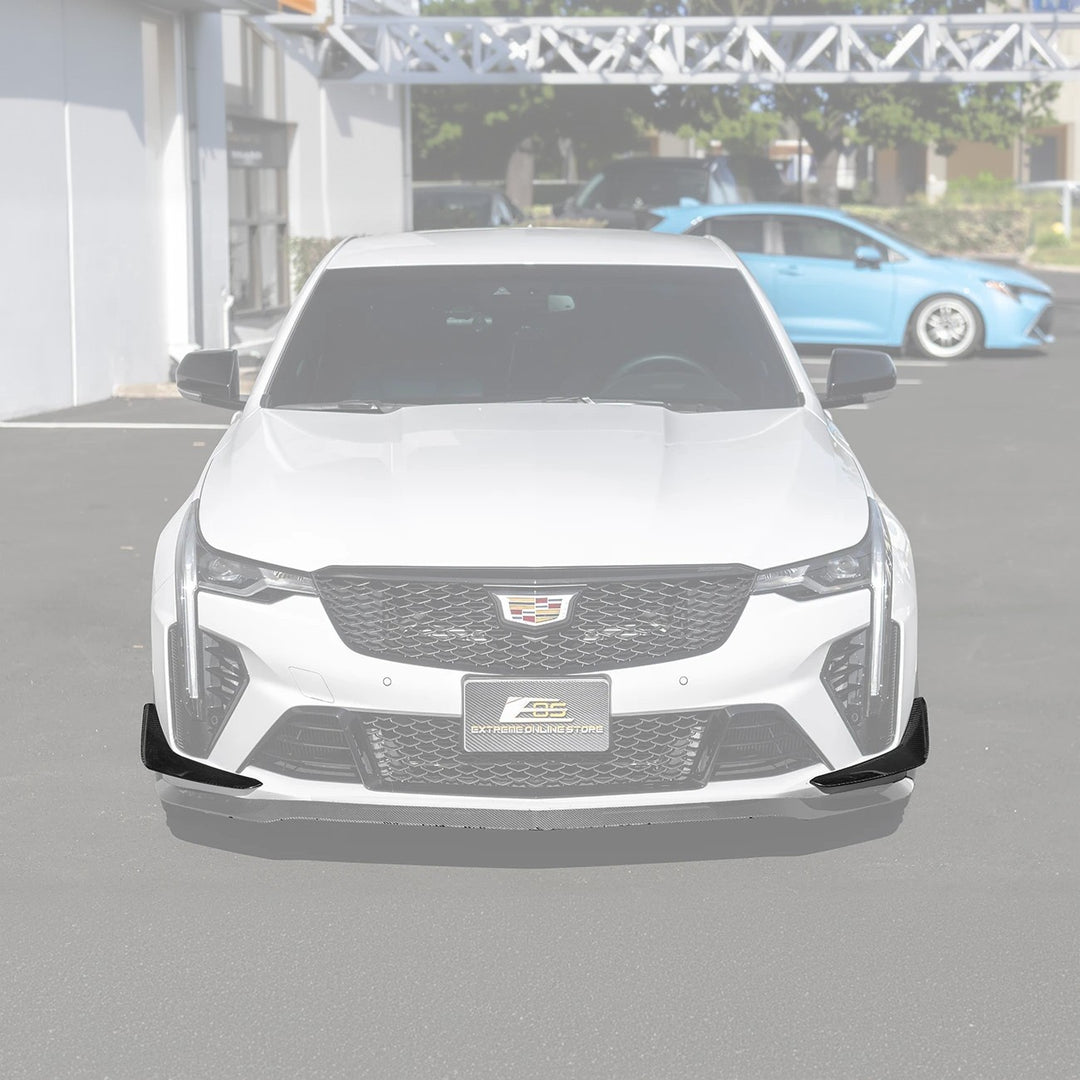 2020-Up Cadillac CT4-V Blackwing Front Lip Splitter &amp; Carnards