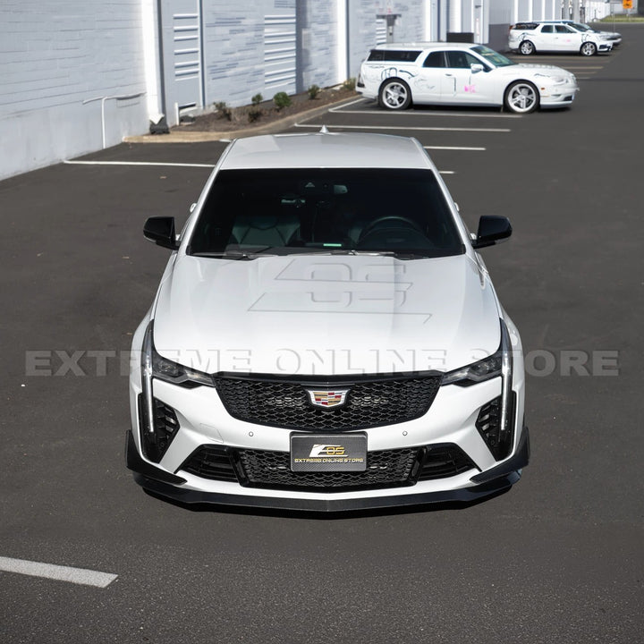 2020-Up Cadillac CT4-V Blackwing Front Lip Splitter &amp; Carnards