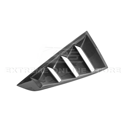 2024-Up Ford Mustang Carbon Fiber Side Quarter Window Louver Sun Shade Cover