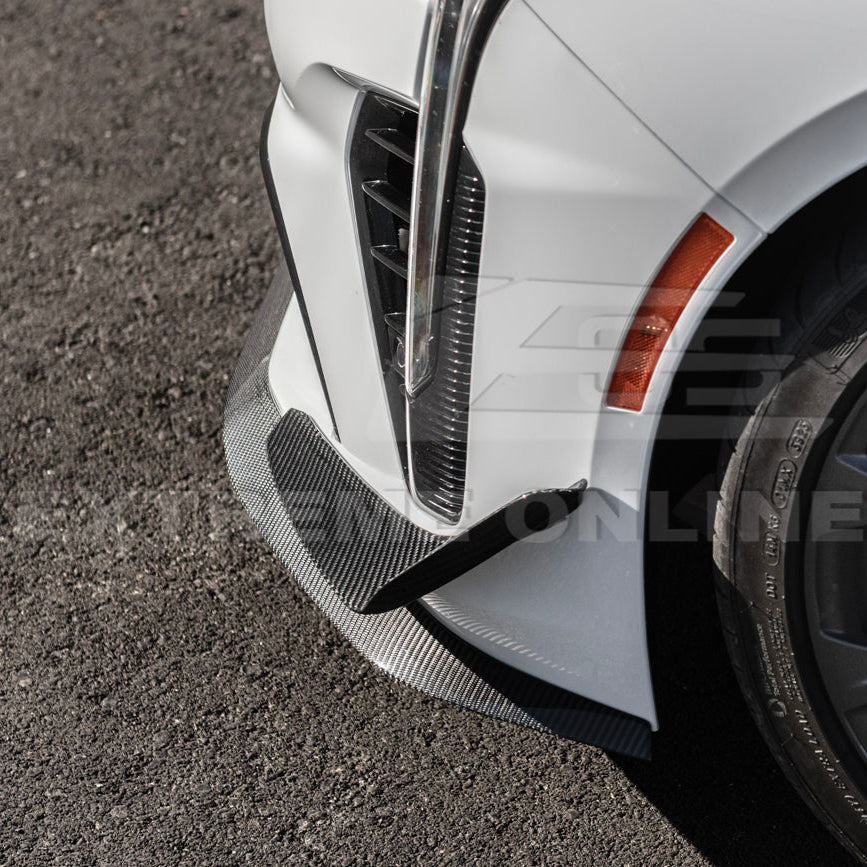 2020-Up Cadillac CT4-V Blackwing Front Lip Splitter & Carnards