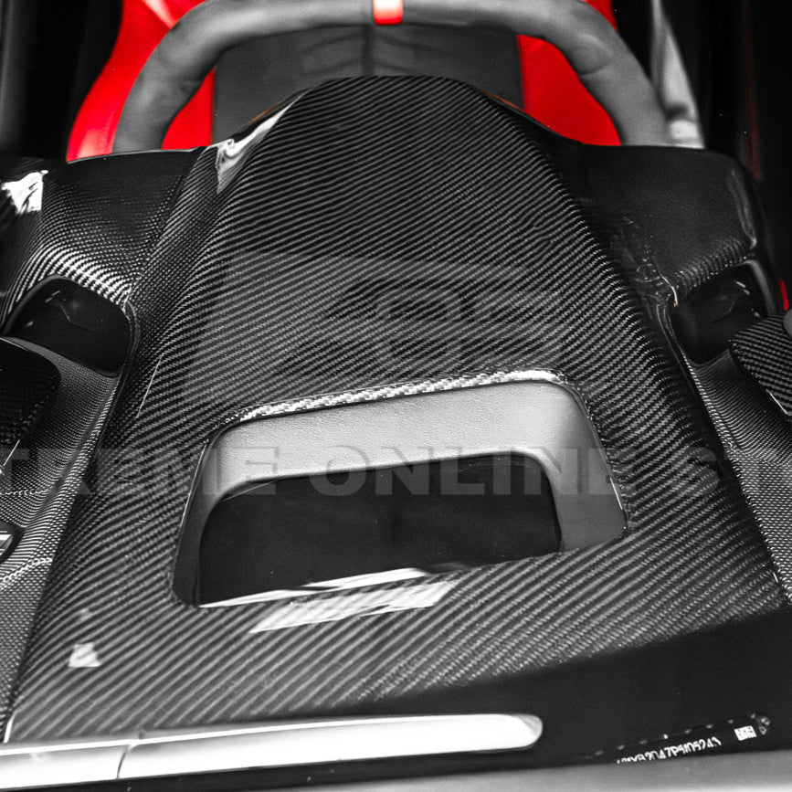 Corvette C8 DRY CARBON FIBER Upper Dash Instrument Panel Cover Kit