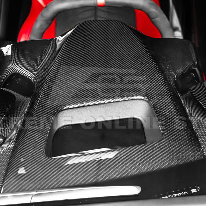 Corvette C8 DRY CARBON FIBER Upper Dash Instrument Panel Cover Kit