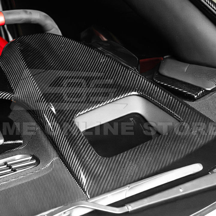 Corvette C8 DRY CARBON FIBER Upper Dash Instrument Panel Cover Kit
