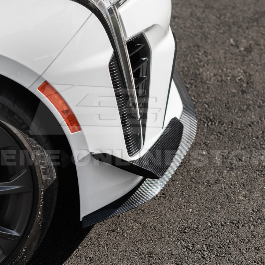 2020-Up Cadillac CT4-V Blackwing Front Lip Splitter & Carnards