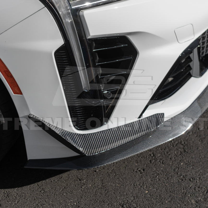 2020-Up Cadillac CT4-V Blackwing Front Lip Splitter &amp; Carnards