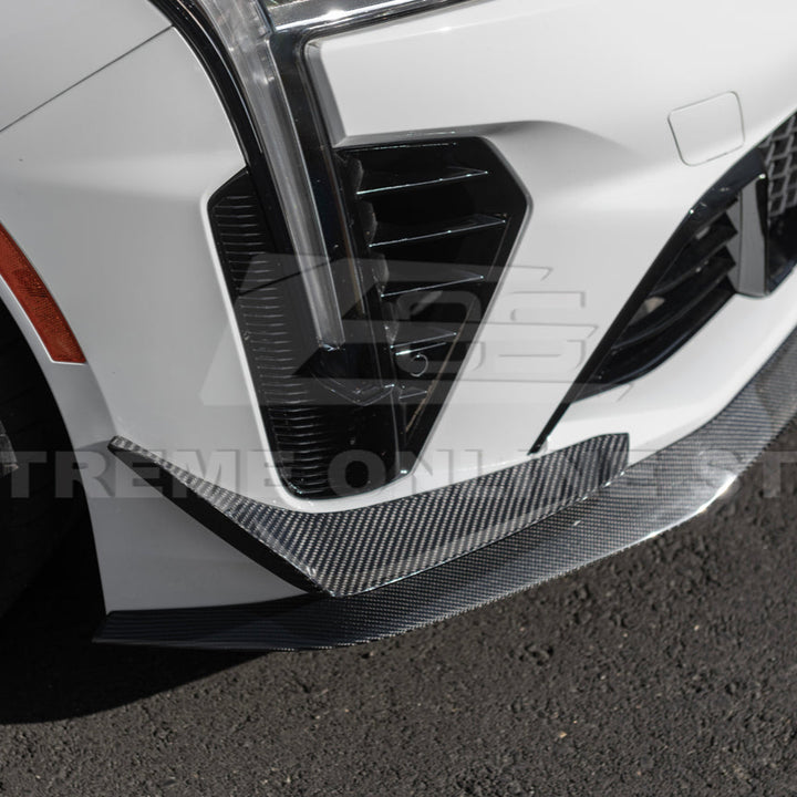 2020-Up Cadillac CT4-V Blackwing Front Lip Splitter &amp; Carnards