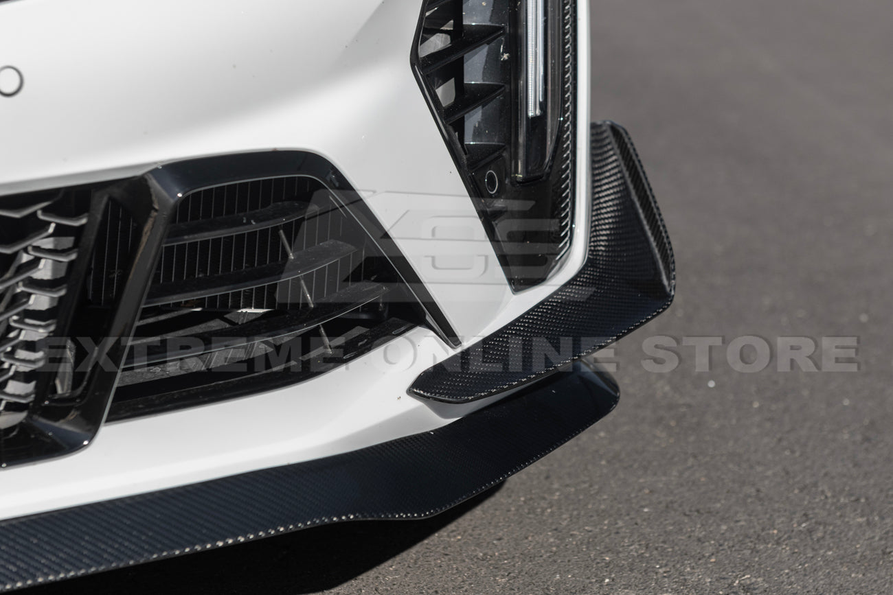 2020-Up Cadillac CT4-V Blackwing Front Lip Splitter Winglets & Side Skirts