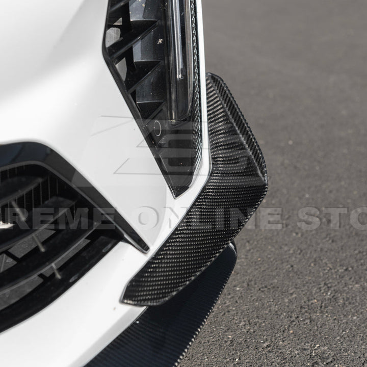 2020-Up Cadillac CT4-V Blackwing Front Lip Splitter &amp; Carnards