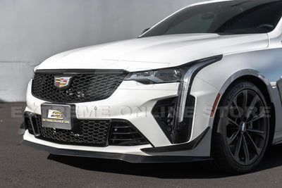 2020-Up Cadillac CT4-V Blackwing Front Lip Splitter & Carnards