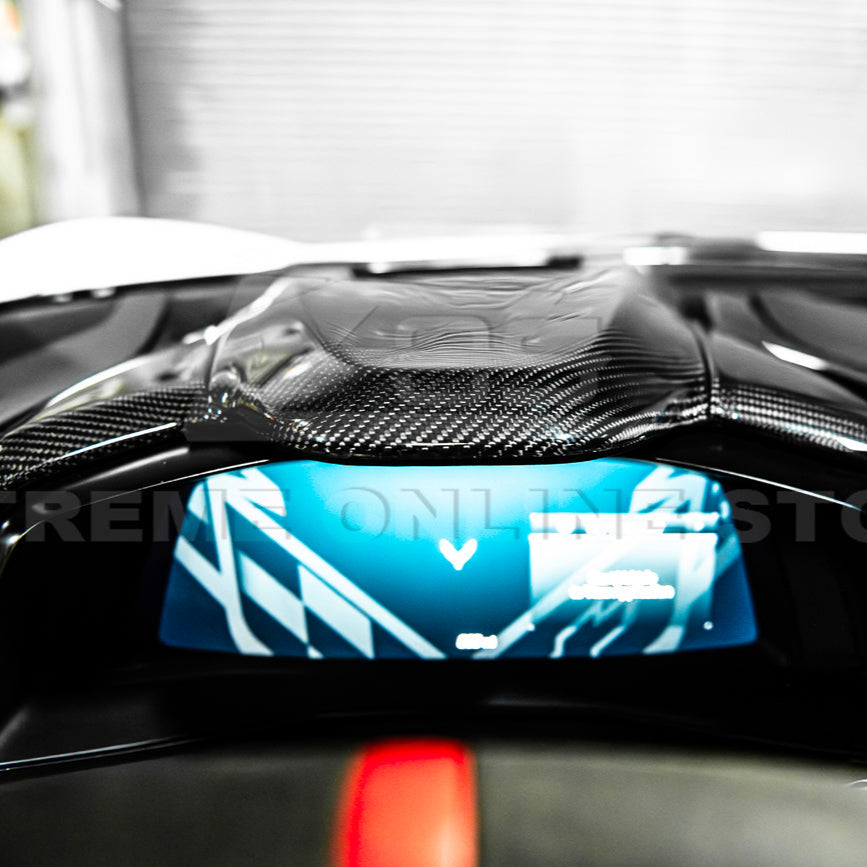 Corvette C8 DRY CARBON FIBER Upper Dash Instrument Panel Cover Kit