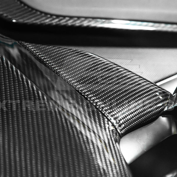 Corvette C8 DRY CARBON FIBER Upper Dash Instrument Panel Cover Kit