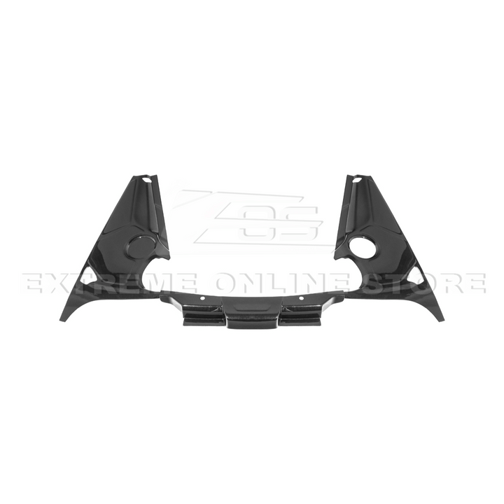 Corvette C8 DRY CARBON FIBER Coupe Engine Bay Panel Cover (3-Pieces Version)