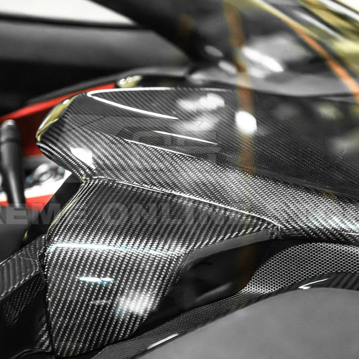 Corvette C8 DRY CARBON FIBER Upper Dash Instrument Panel Cover Kit