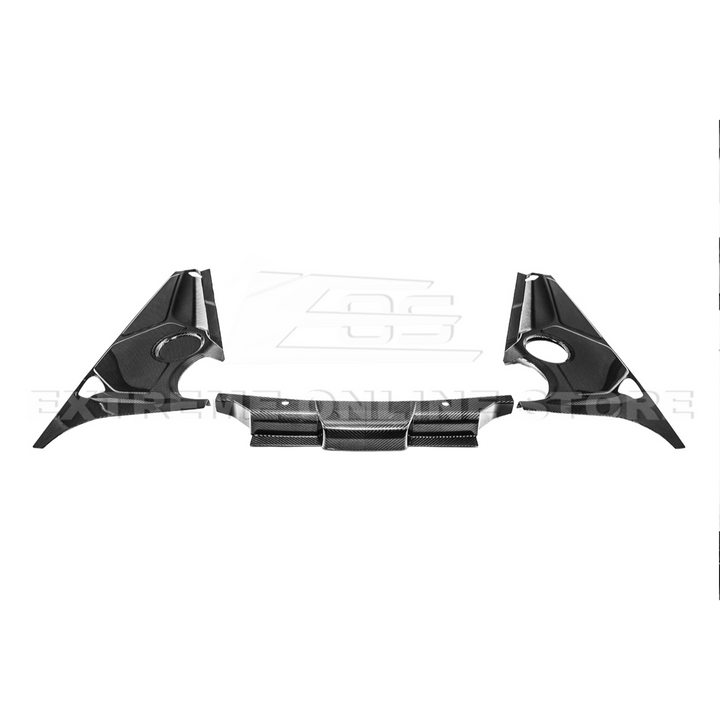 Corvette C8 DRY CARBON FIBER Coupe Engine Bay Panel Cover (3-Pieces Version)