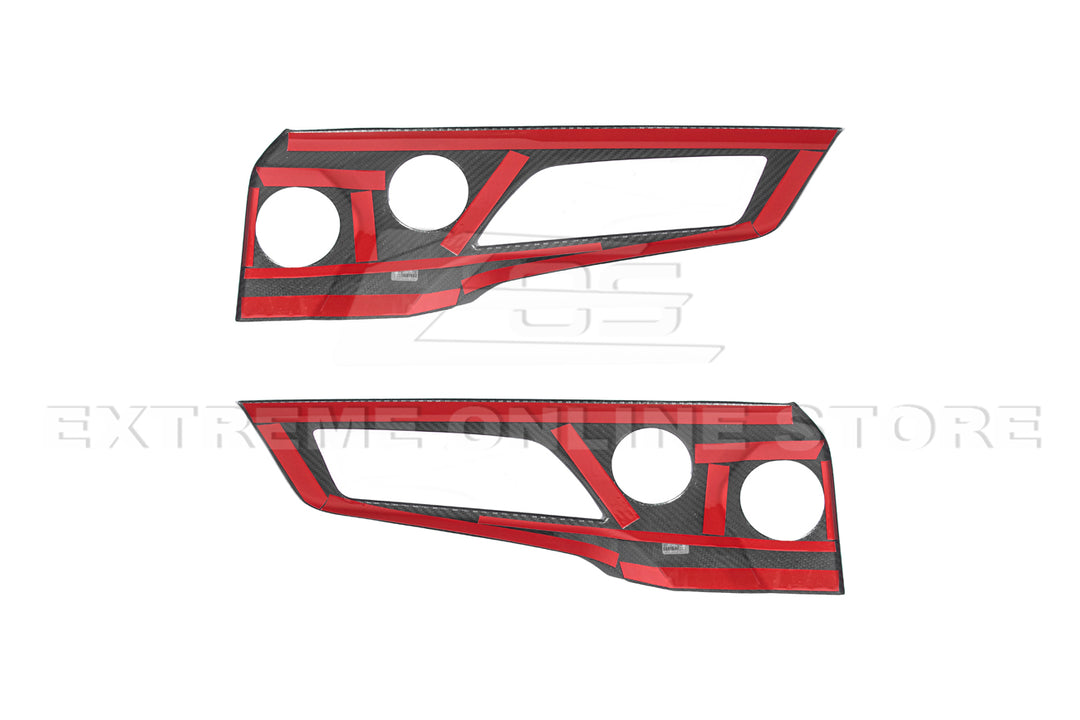 2024-Up Ford Mustang DRY CARBON FIBER Door Speaker Panel Trim Cover