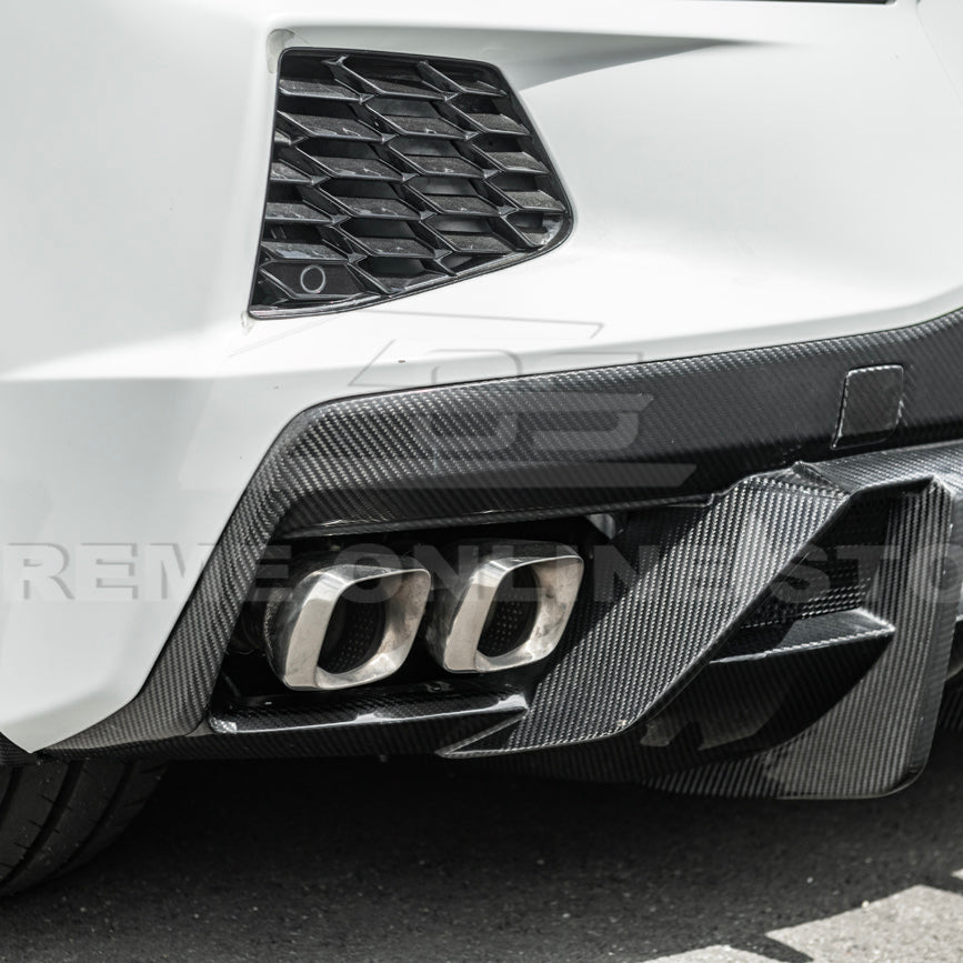 2020-Up Corvette C8 Rear Bumper Diffuser Quad Exit