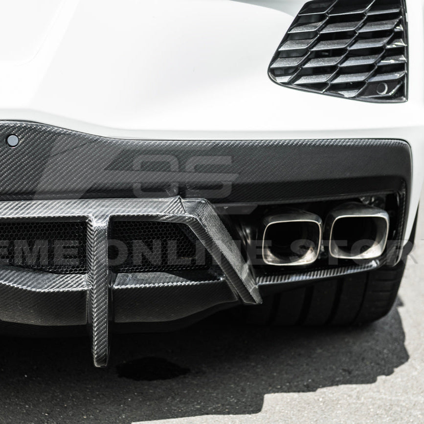 2020-Up Corvette C8 Rear Bumper Diffuser Quad Exit