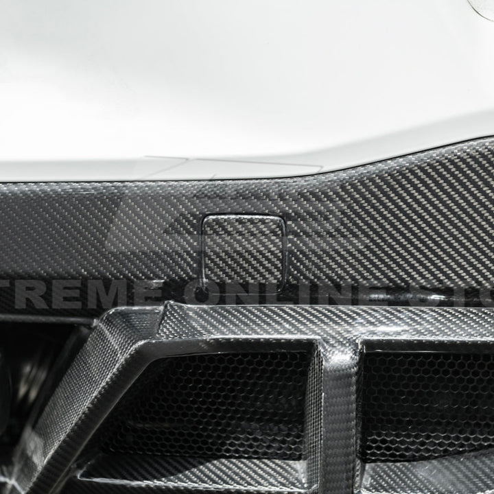 2020-Up Corvette C8 DRY CARBON FIBER Rear Bumper Diffuser Quad Exit