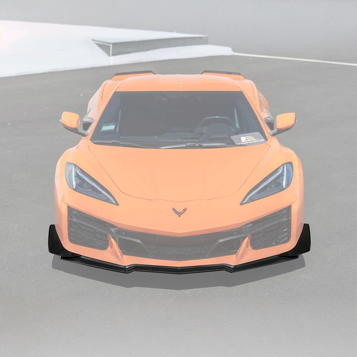 Corvette C8 Carbon Fiber Z07 Performance Package Front Splitter &amp; Side Canards