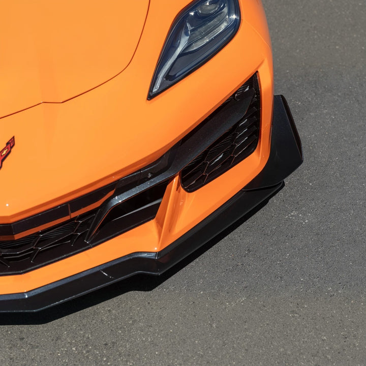 Corvette C8 Carbon Fiber Front Bumper Side Canards