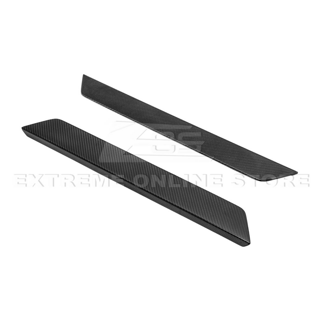 Corvette C8 DRY CARBON FIBER Side Door Sill Plate Strip Covers