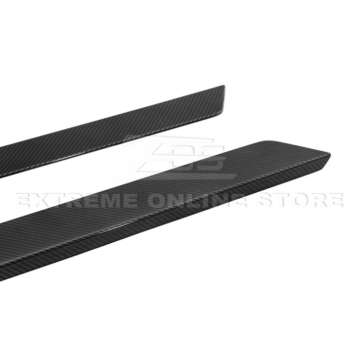 Corvette C8 DRY CARBON FIBER Side Door Sill Plate Strip Covers