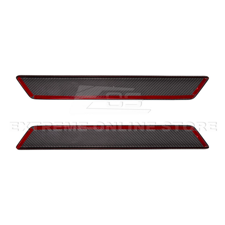 Corvette C8 DRY CARBON FIBER Side Door Sill Plate Strip Covers