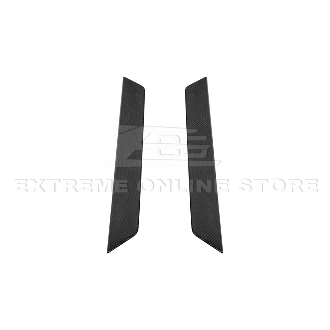 Corvette C8 DRY CARBON FIBER Side Door Sill Plate Strip Covers
