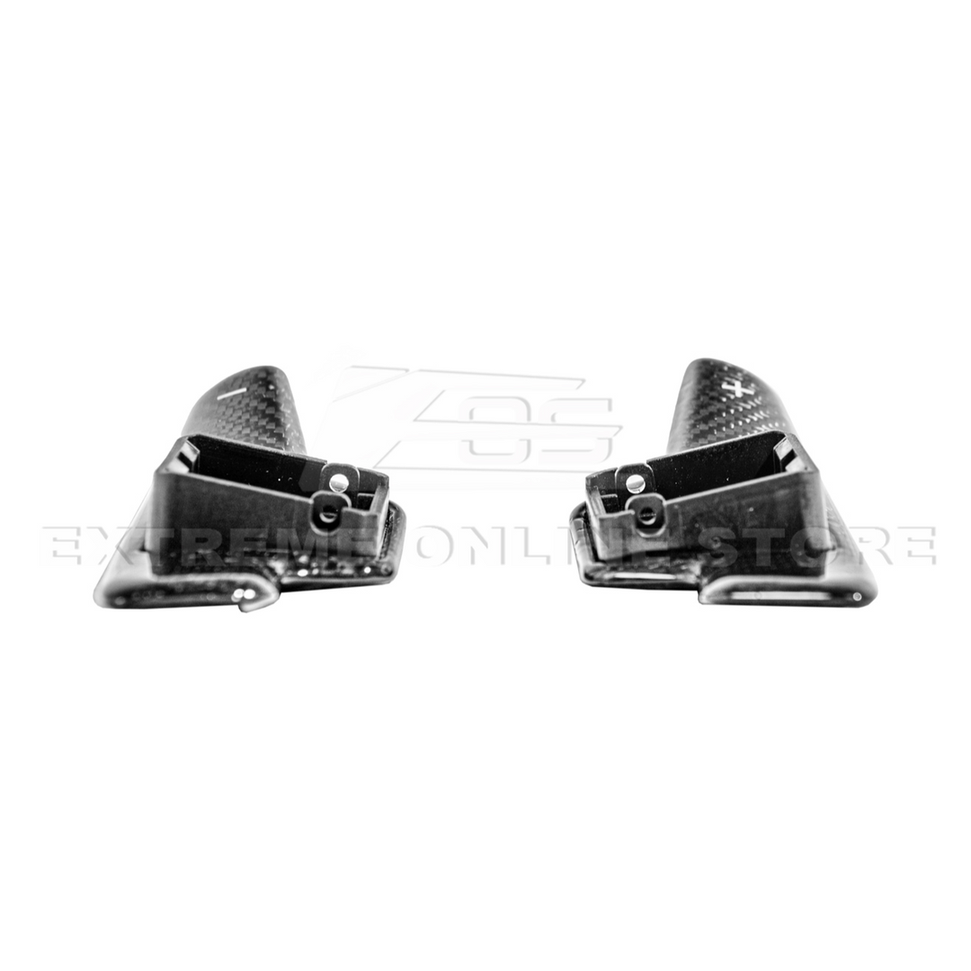 2020-Up Corvette C8 DRY CARBON FIBER Steering Wheel Paddle Shifters Replacement