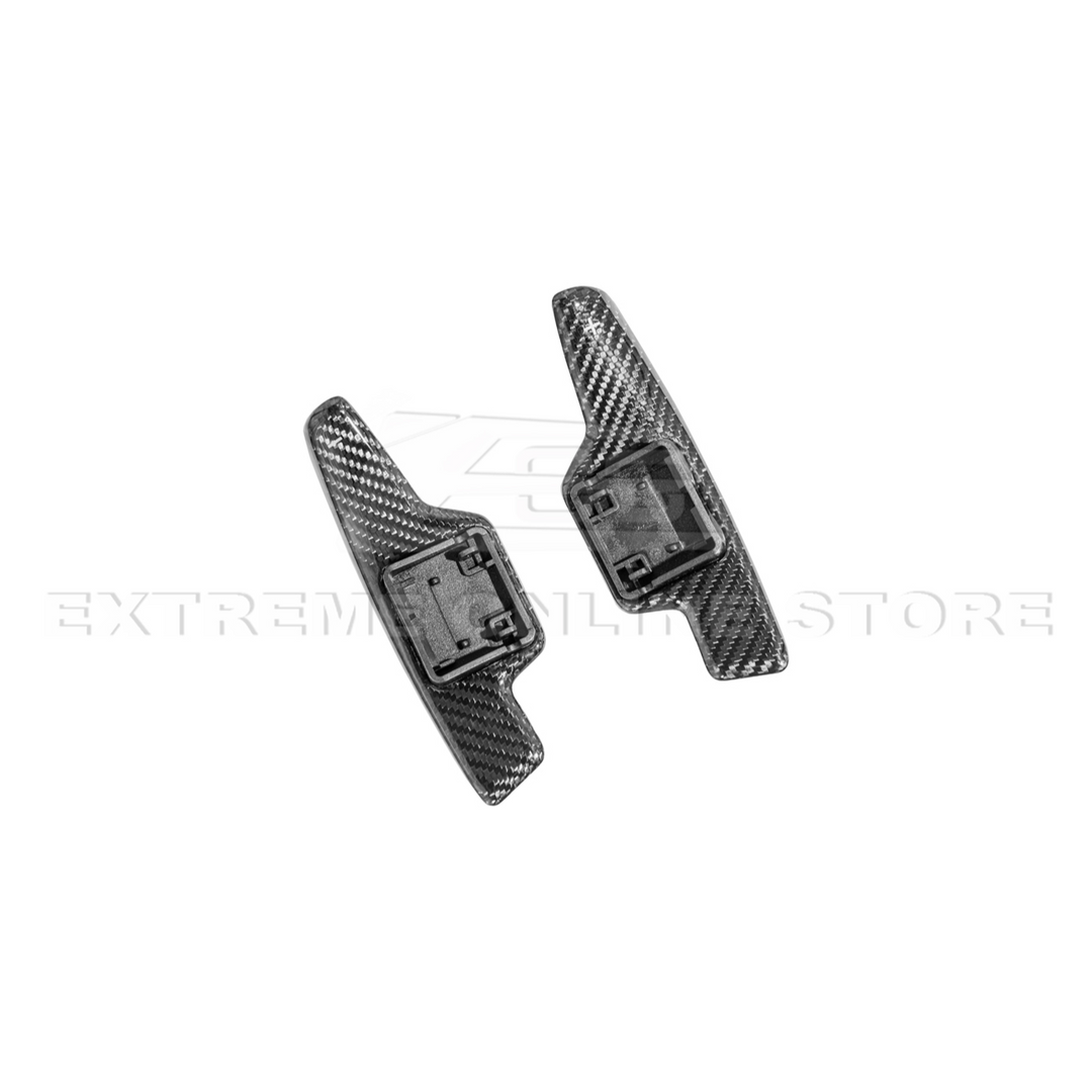 2020-Up Corvette C8 DRY CARBON FIBER Steering Wheel Paddle Shifters Replacement