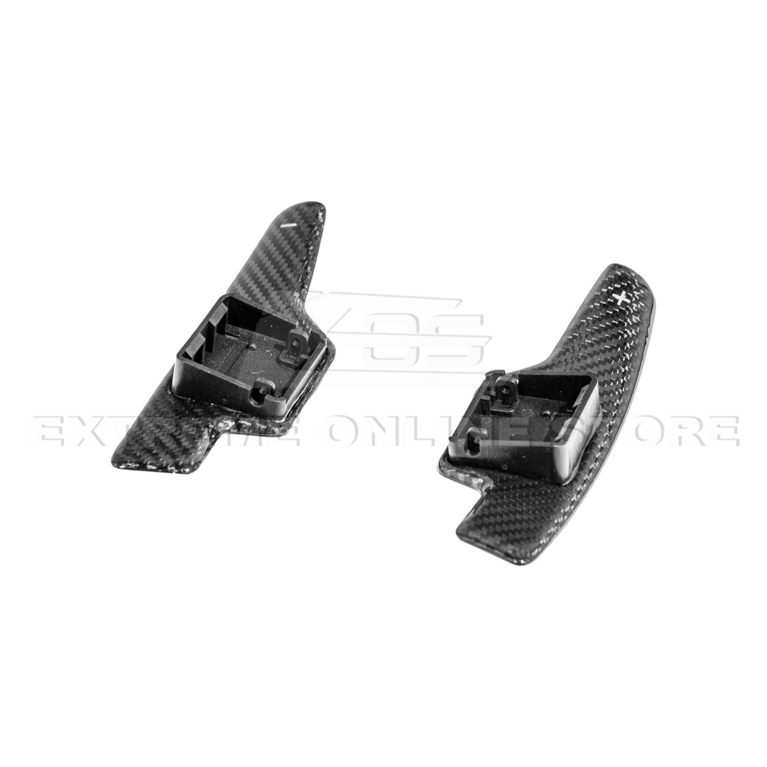 2020-Up Corvette C8 DRY CARBON FIBER Steering Wheel Paddle Shifters Replacement