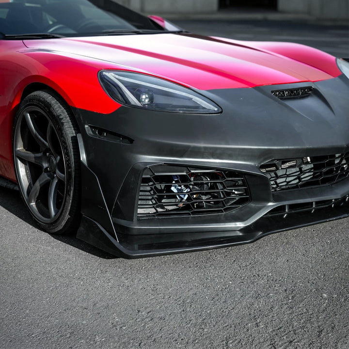 2005-2013 Corvette C6 Base | C7 ZR1 Style Primed Front Bumper Conversion Kit