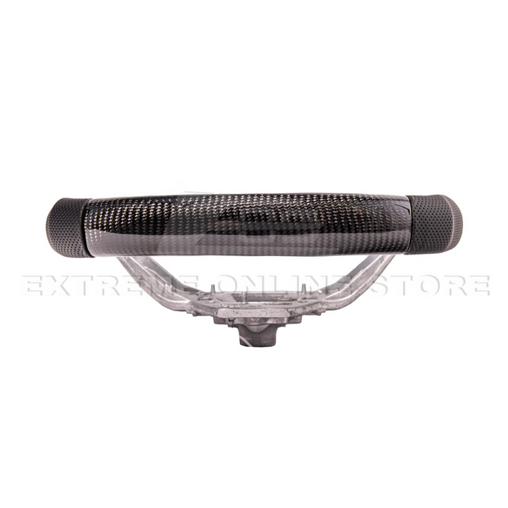 2024-Up Ford Mustang CARBON FIBER Perforated Leather Red Stripe Steering Wheel