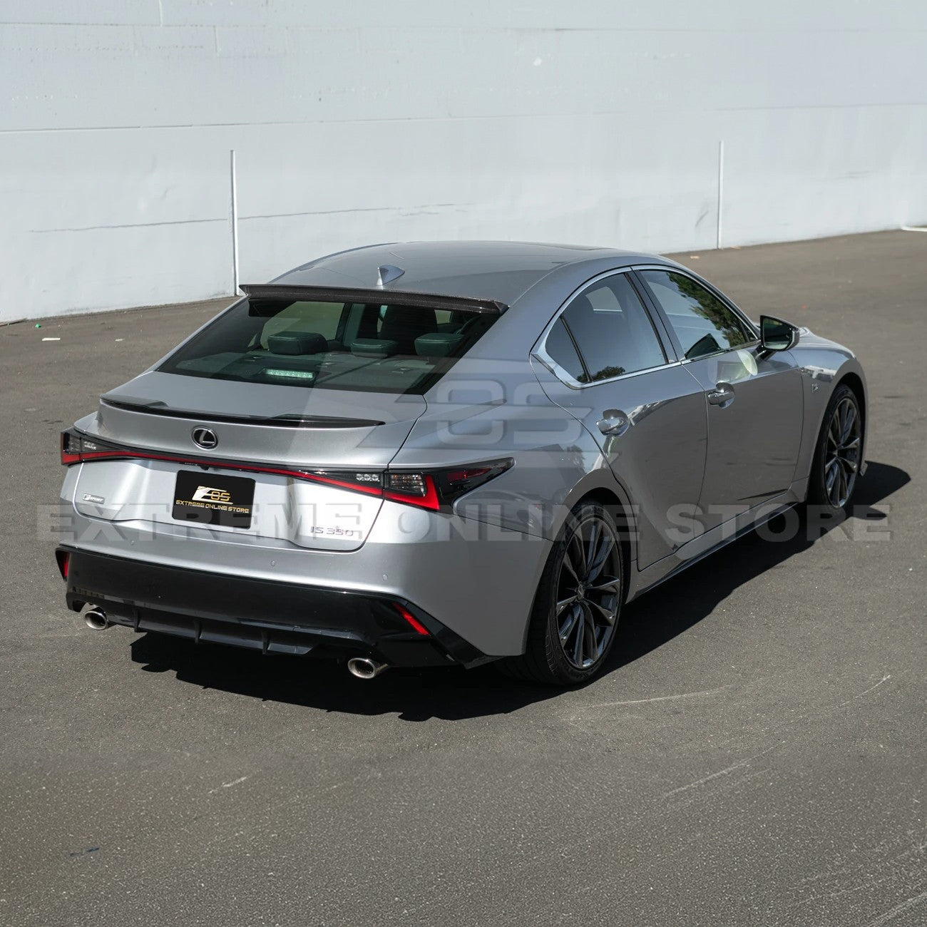 Lexus Sedan Rounded Rear Window 2021-Up Lexus IS Add On Rear Roof Top Window Spoiler