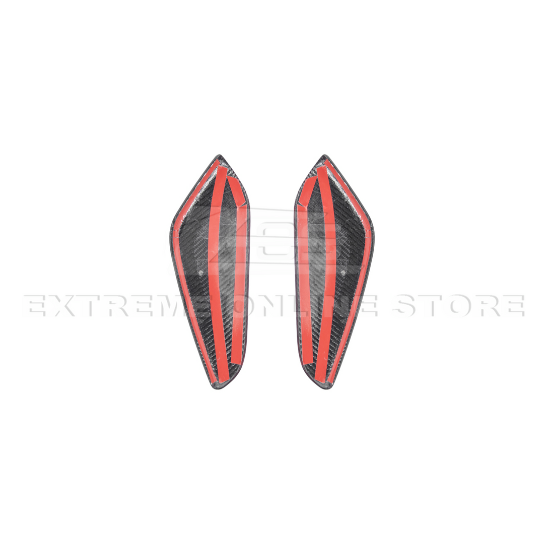2019-24 Camaro Dry Carbon Fiber Front Side Knee Pad Panel Cover Pair