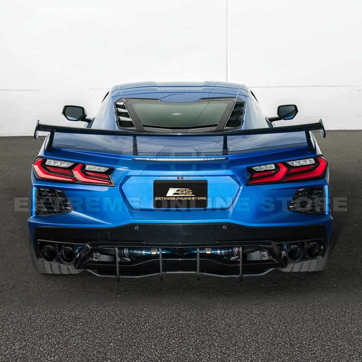 Corvette C8 Stingray DRY CARBON FIBEr Add-On Rear Diffuser Fin