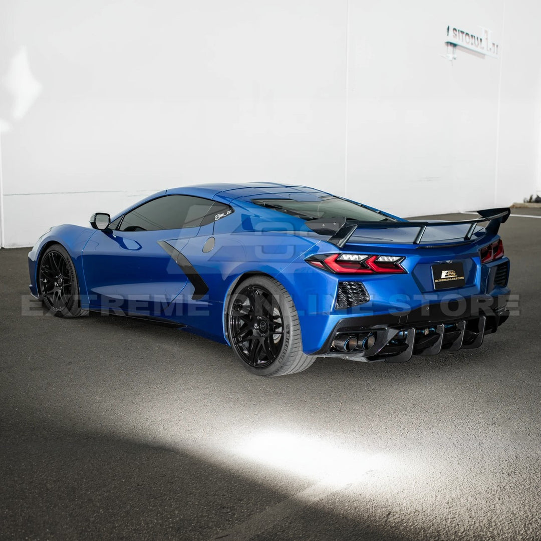 Corvette C8 Stingray DRY CARBON FIBEr Add-On Rear Diffuser Fin