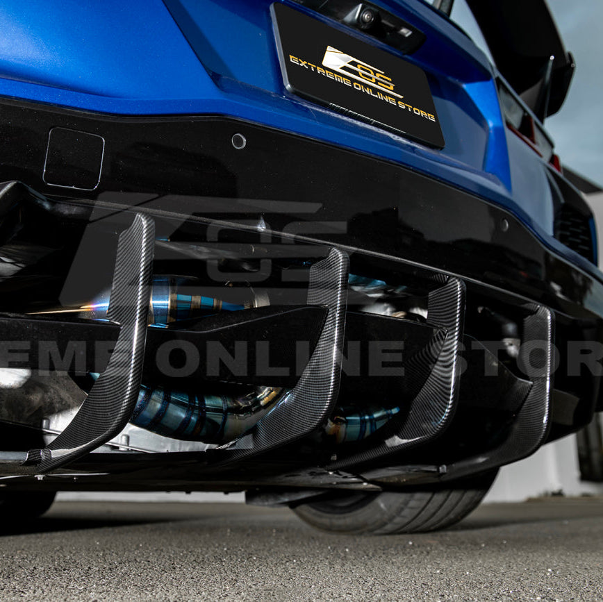 Corvette C8 Stingray DRY CARBON FIBEr Add-On Rear Diffuser Fin