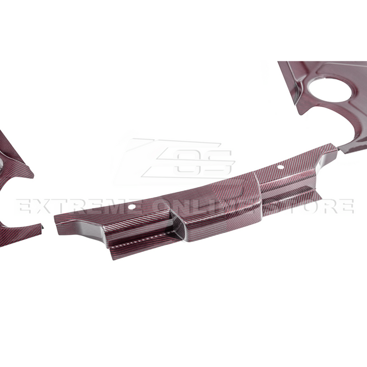 Corvette C8 DRY CARBON FIBER Coupe Engine Bay Panel Cover (3-Pieces Version)