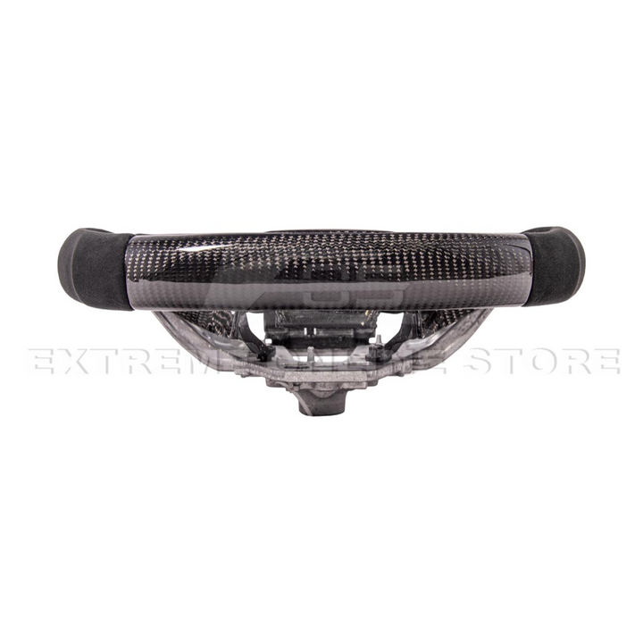 2024-Up Ford Mustang CARBON FIBER Alcantara Leather Red Stripe Steering Wheel