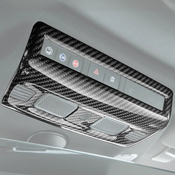 Corvette C8 DRY CARBON FIBER Roof Reading Light Control Cover