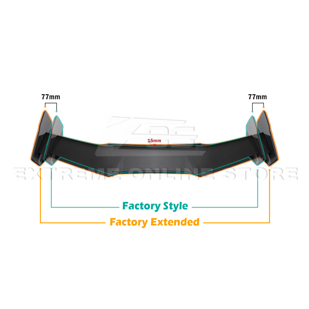 Corvette C7 ZR1 ZTK Conversion Extended High Wing With Wing Riser