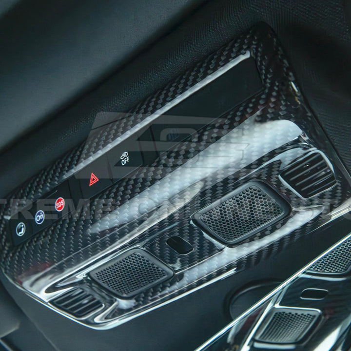 Corvette C8 DRY CARBON FIBER Roof Reading Light Control Cover