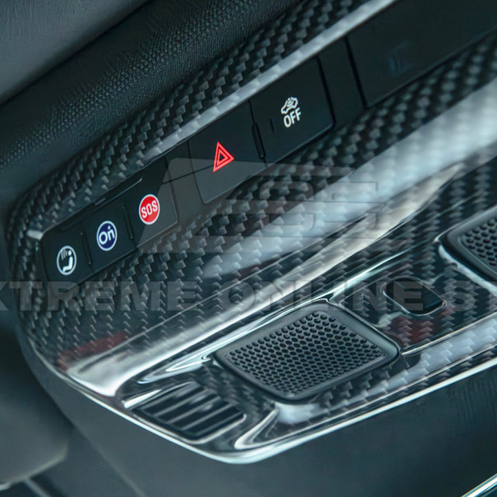 Corvette C8 DRY CARBON FIBER Roof Reading Light Control Cover