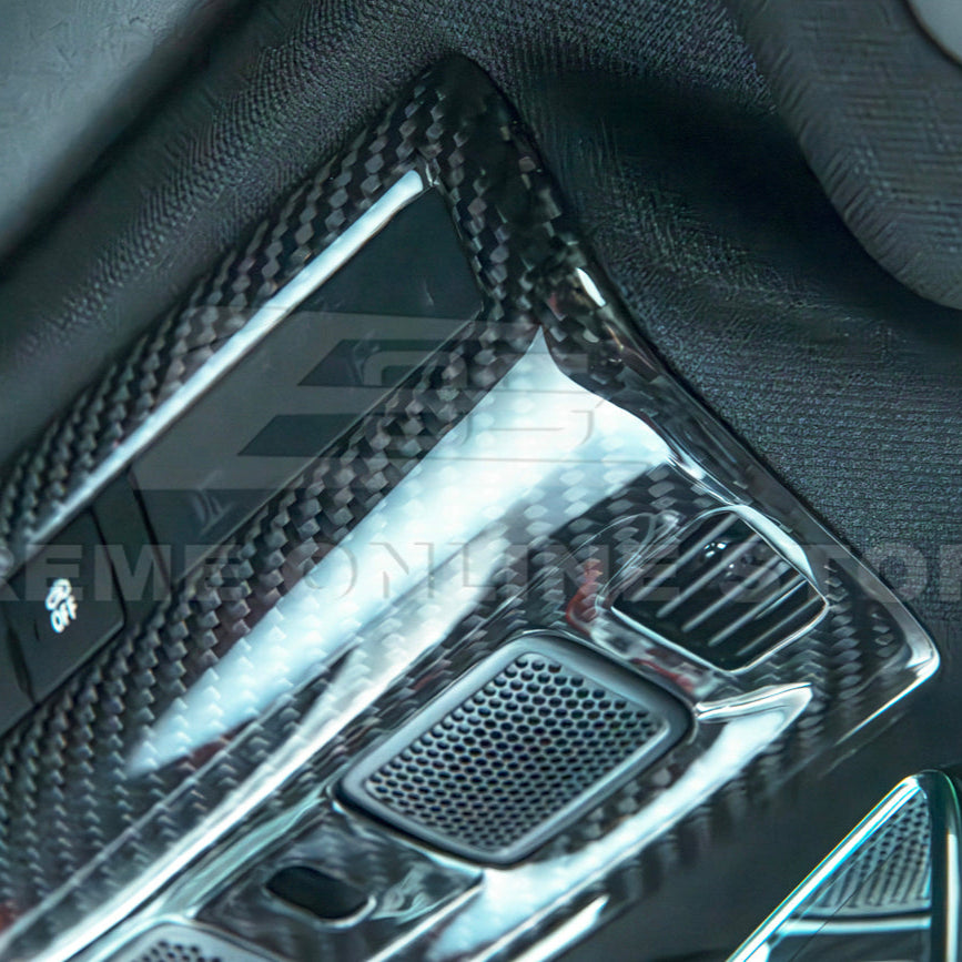 Corvette C8 DRY CARBON FIBER Roof Reading Light Control Cover