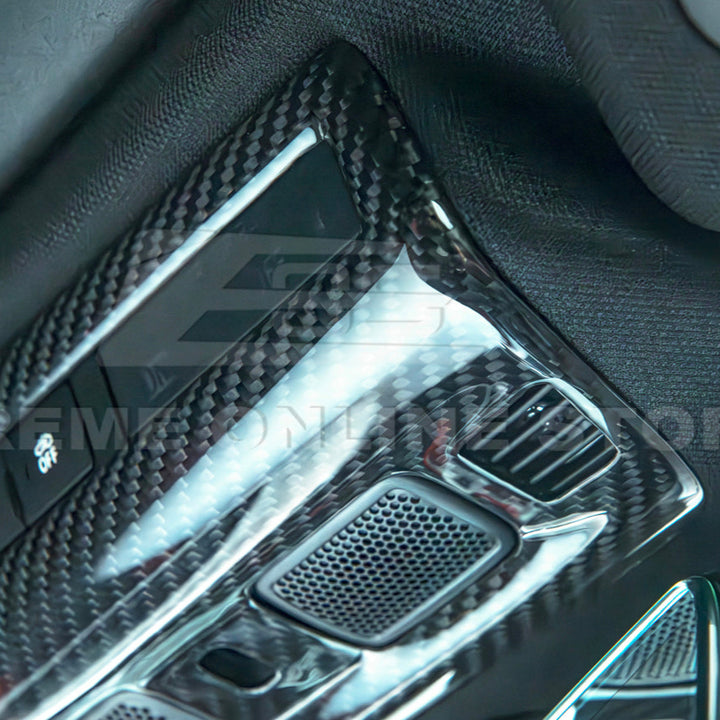 Corvette C8 DRY CARBON FIBER Roof Reading Light Control Cover