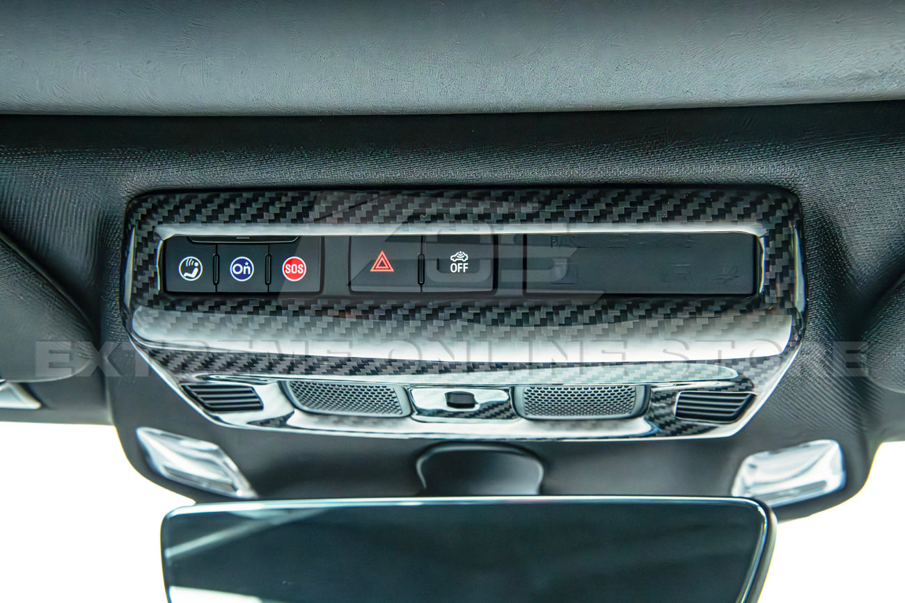 Chevrolet Corvette C8 Carbon Fiber Roof Reading Light Control Panel Trim Cover