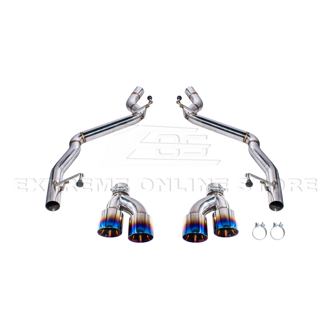 2024+ Mustang GT Muffler Delete Axle Back Quad Tips Exhaust