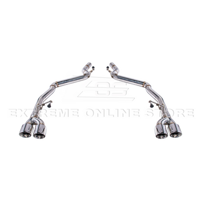 2024+ Mustang GT Muffler Delete Axle Back Quad Tips Exhaust