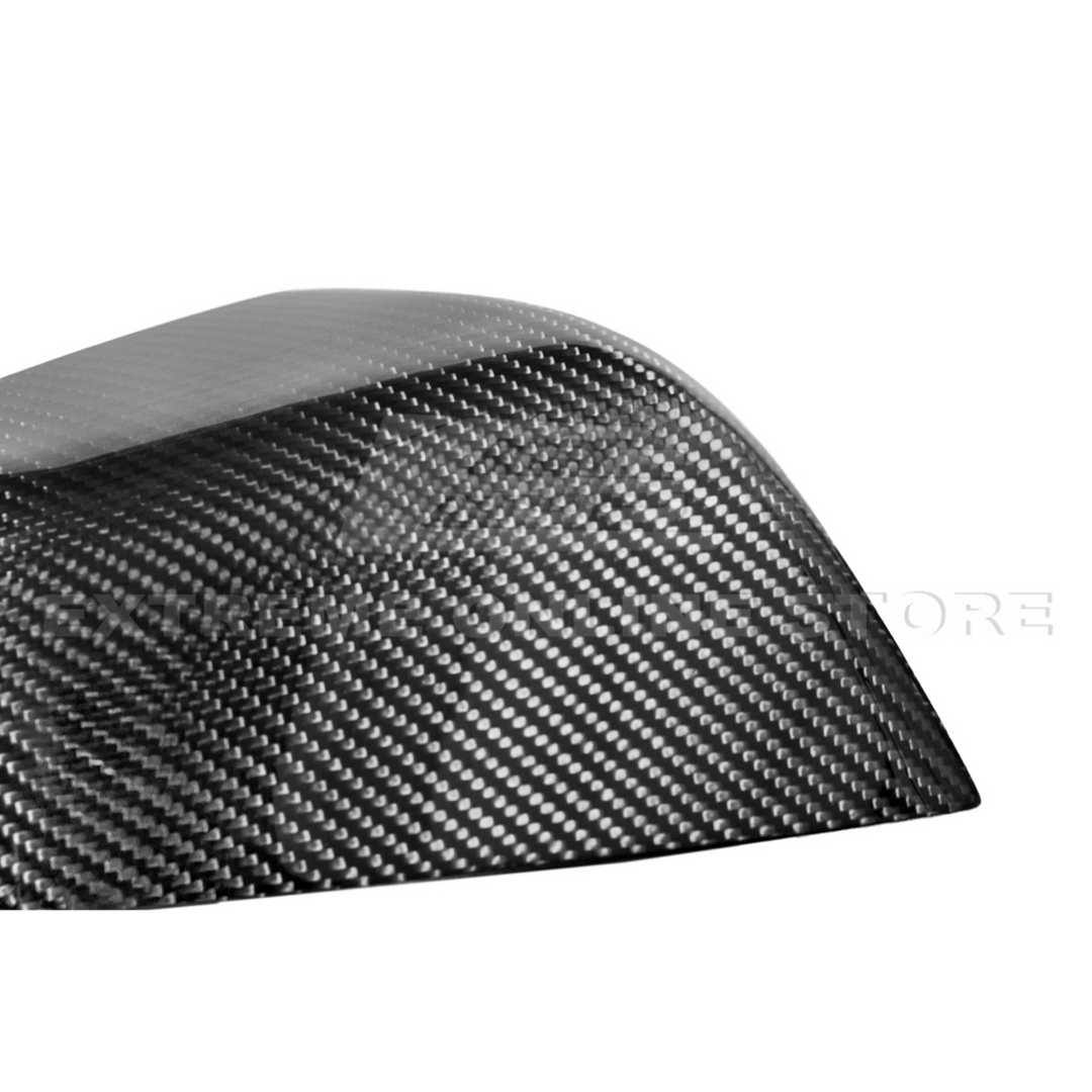 2024-Up Tesla Model 3 Dry Carbon Fiber Tape On Side Mirror Cap Covers Pair